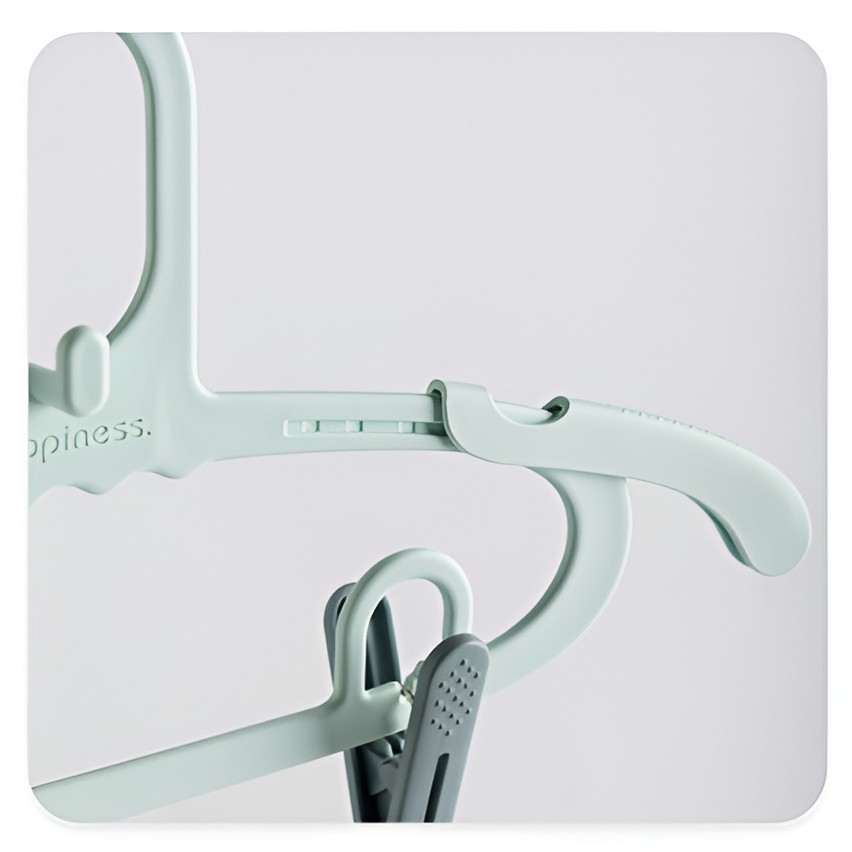 Set 10 de Cleme pentru Haine, de Prindere pentru Pantaloni, Atasabile la Umerase, 1.6x2.3x6.35 cm, Verde [4]