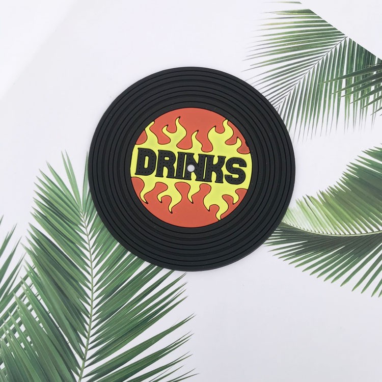 Set 5 Suporturi pentru Pahare, Filppy, din PVC, Diametru 9 cm, Rezistent la Caldura, Multicolor [5]