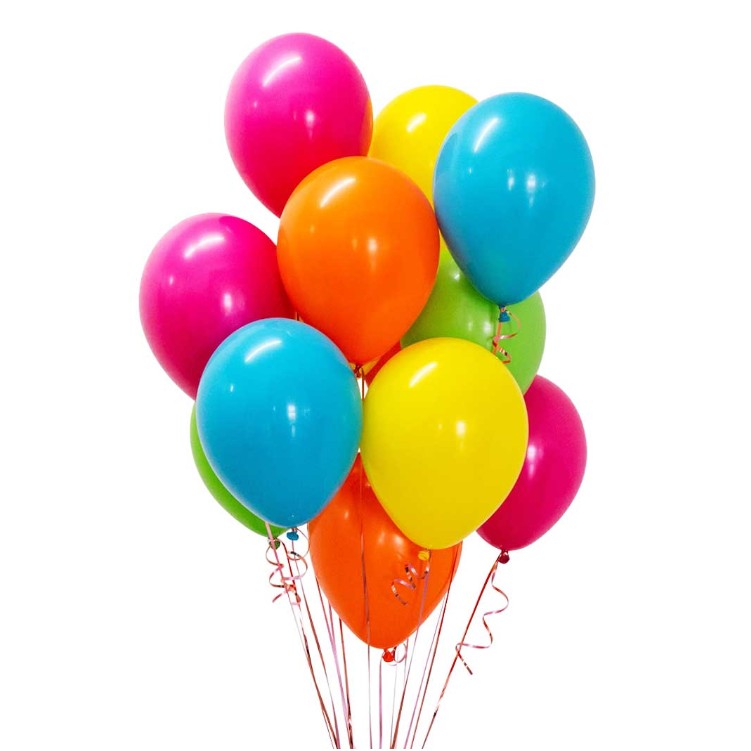 Set 50 Baloane din Latex Metalizate, Model Party, 30 cm, Multicolore, 2.4 g [3]