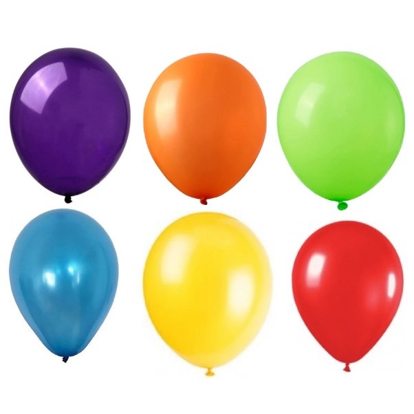 Articole Petrecere - Set 10 Baloane din Latex, Model Party, 30 cm, Multicolore, 2.8 g