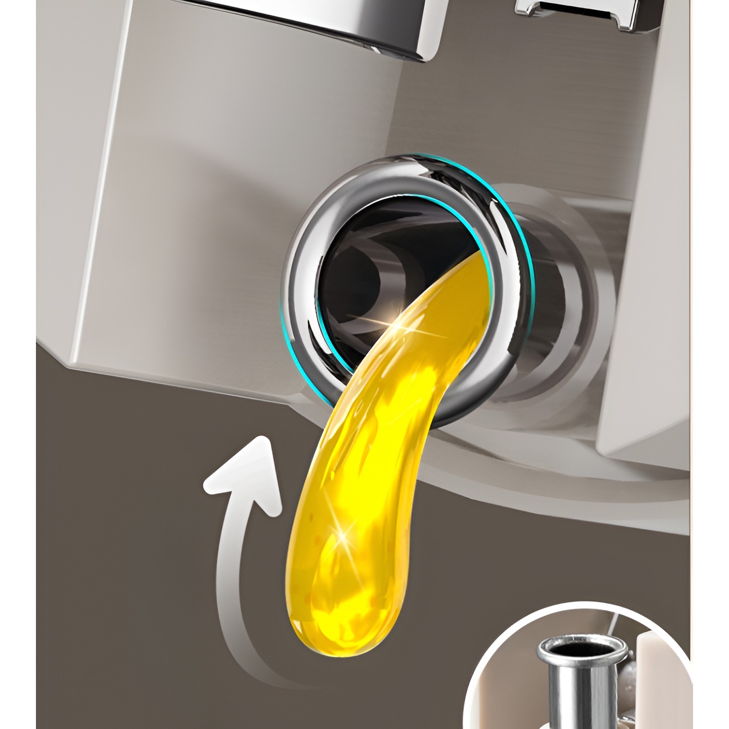 Dispenser pentru Ulei, Deschidere si Inchidere Automata a Rezervorul, cu Inductie Gravitationala, 550 ml, 12x7.6x20.5 cm, Alb [2]