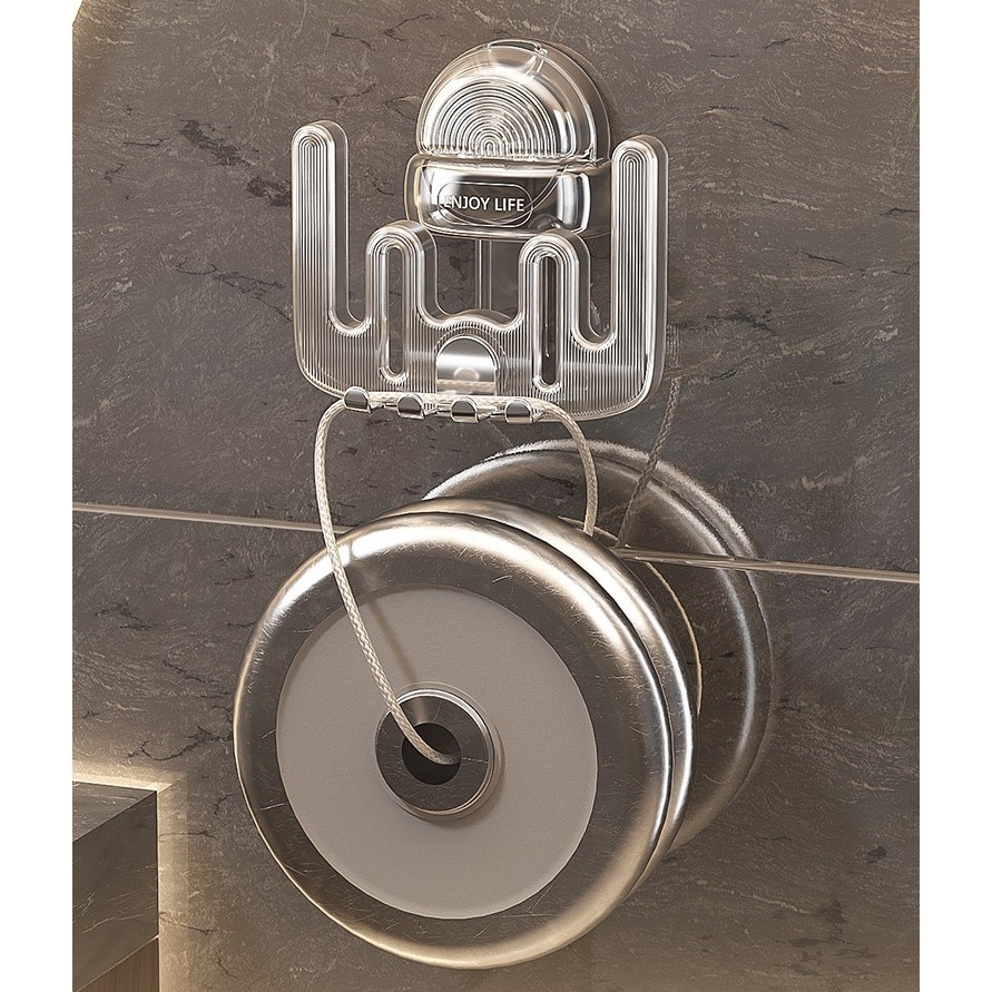 Suport Multifunctional Dublu, Pahar si Suport pentru Periuta de Dinti, Plastic, 11 cm x 11.5 cm, Transparent [8]