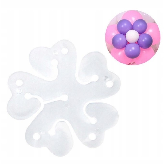 Suport pentru Baloane, care Formeaza o Floare, cu Un Singur Strat, pentru 6 Baloane, 6x6cm, 2.7g [5]