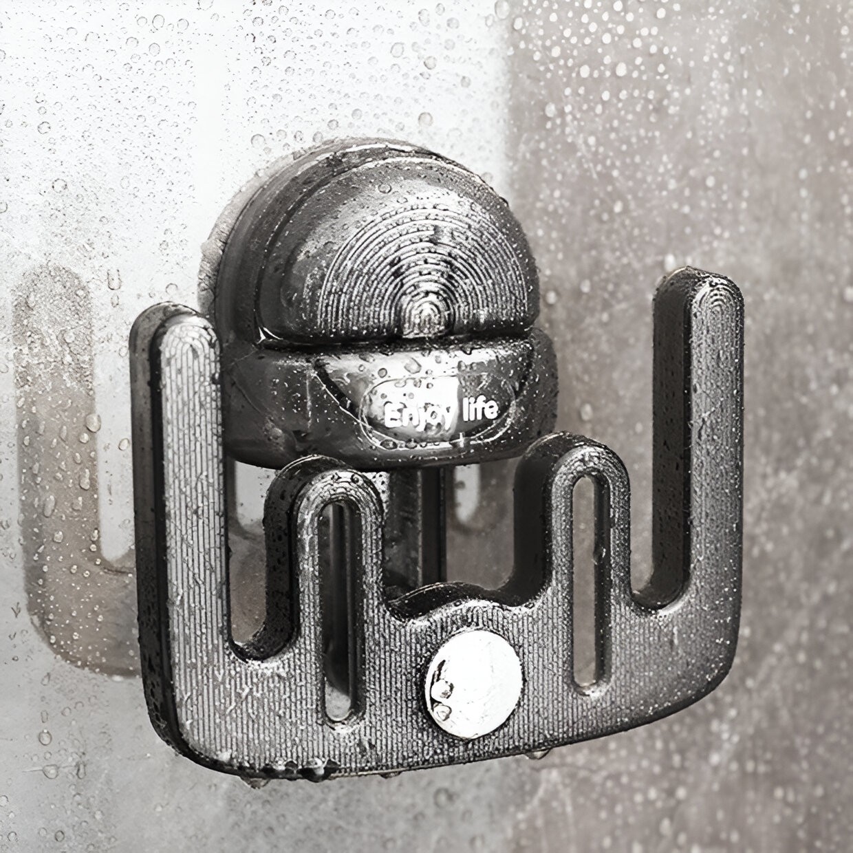 Suport pentru Incaltamintea de Casa, fara Perforare, Montare pe Perete, Prindere Adeziva, 11.6x11x4.8cm, Gri Transparent [7]