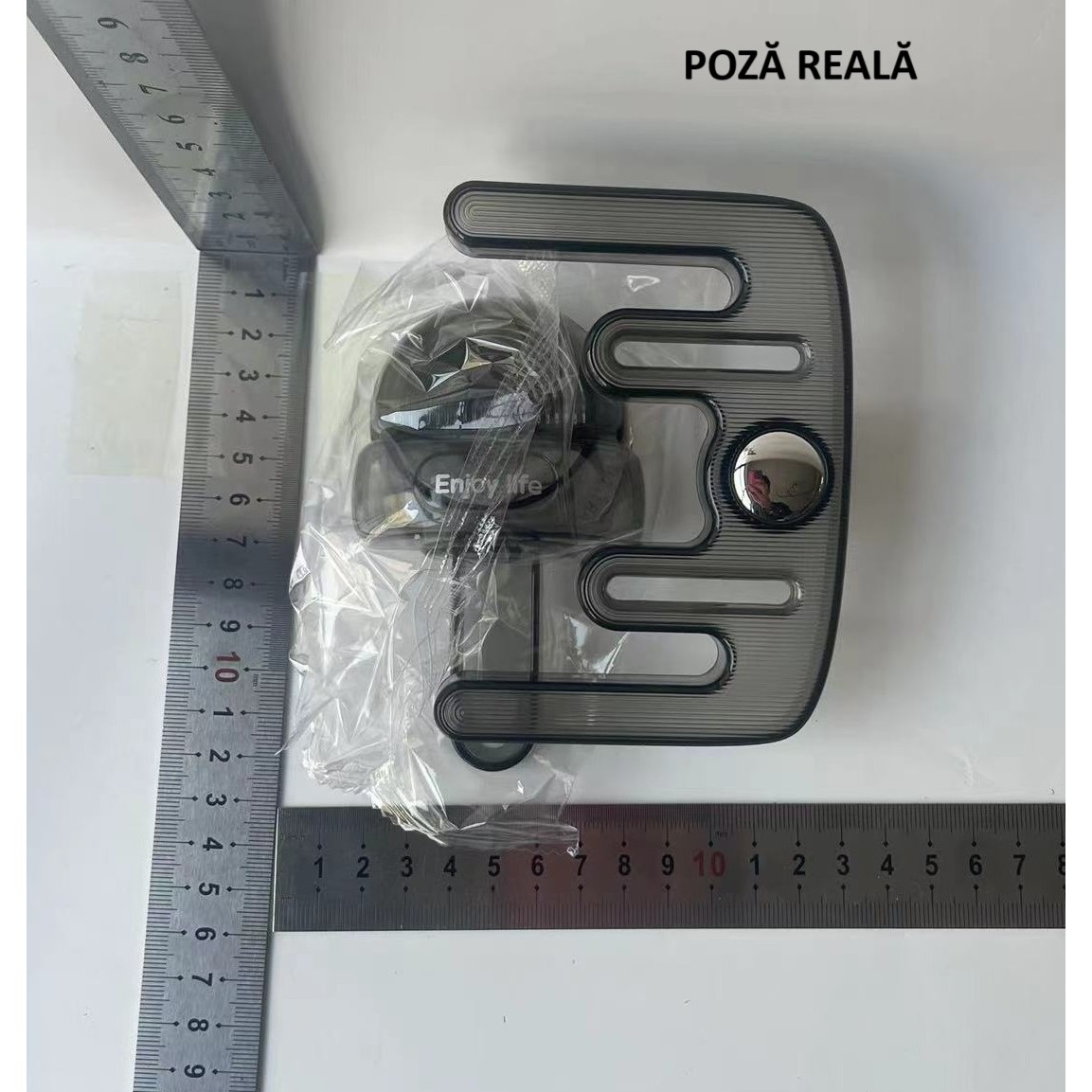 Suport pentru Incaltamintea de Casa, fara Perforare, Montare pe Perete, Prindere Adeziva, 11.6x11x4.8cm, Gri Transparent [9]