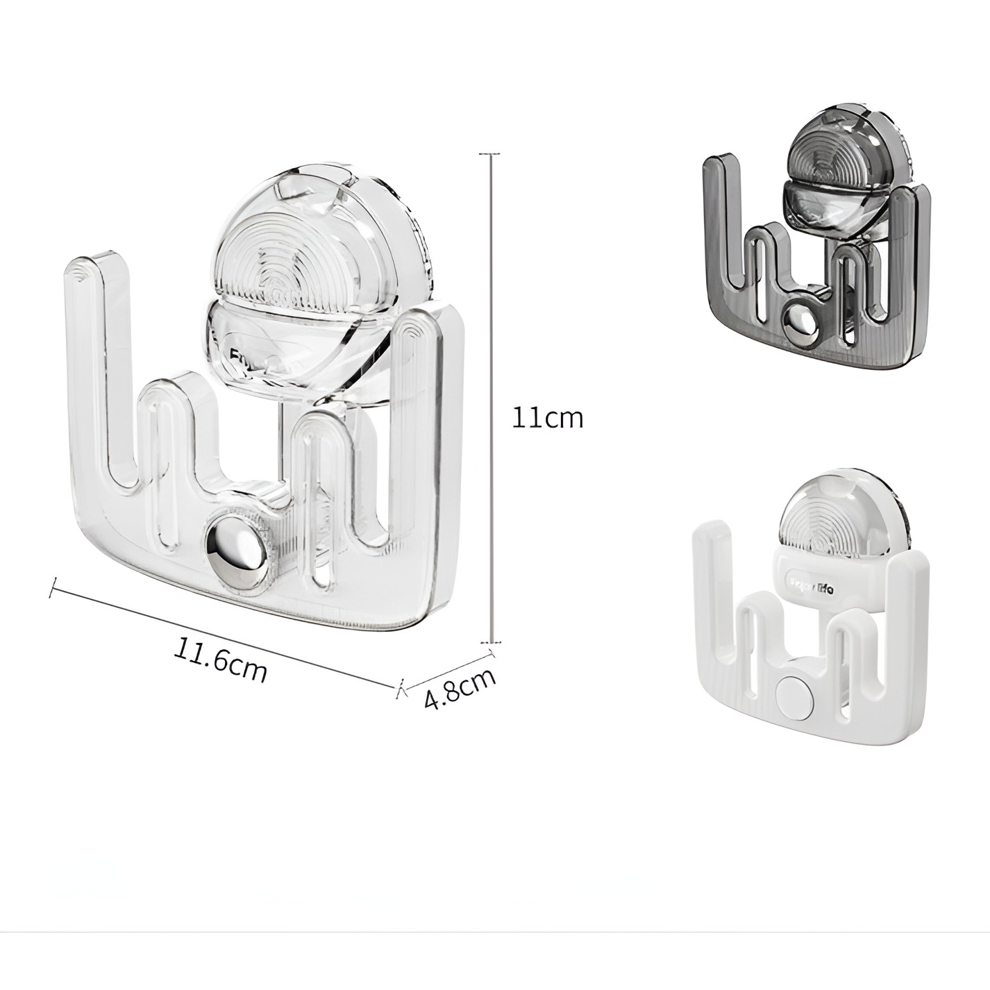 Suport pentru Incaltamintea de Casa, fara Perforare, Montare pe Perete, Prindere Adeziva, 11.6x11x4.8cm, Transparent [2]