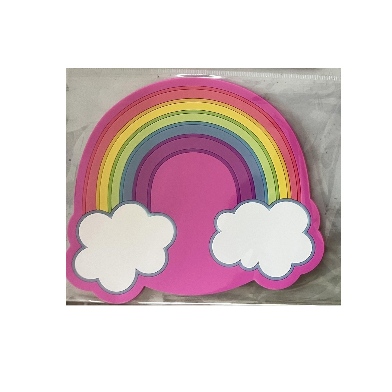 Suport pentru Pahar, Model Curcubeu, din PVC, 18.5 x 18.5 cm, Rezistent la Caldura, Multicolor [2]