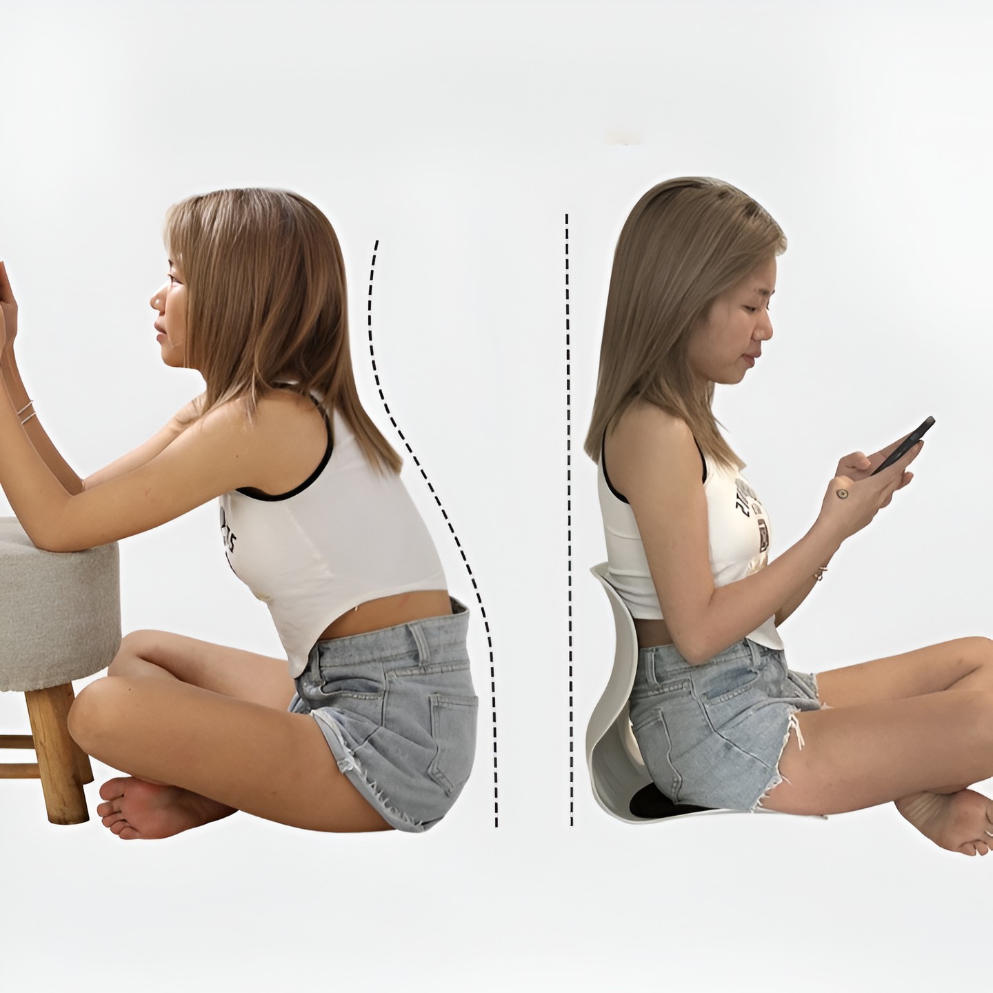 Suport pentru Scaun, pentru Corectarea Posturii, Portabil, Ergonomic, Ameliorare Durere, Respirabil, 32x29x28 cm, Marime S, Rosu [7]