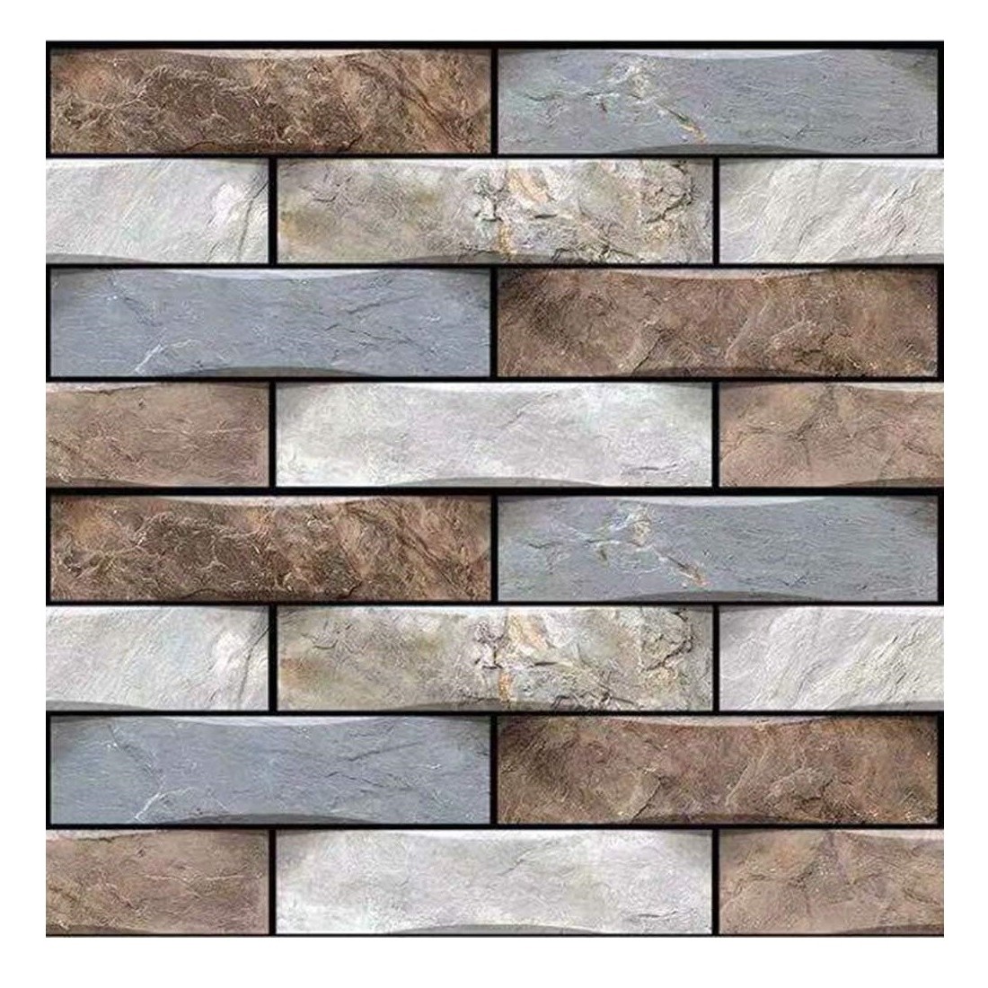 Articole pentru Casa si Curatenie - 10 x Placi Tapet Autocolant 3D cu Imitatie de Marmura, pentru Perete Bucatarie Sufragerie, Usor de Curatat, Rezistent la Apa, Autoadeziv, 30x30 cm, Gri Maro Bej