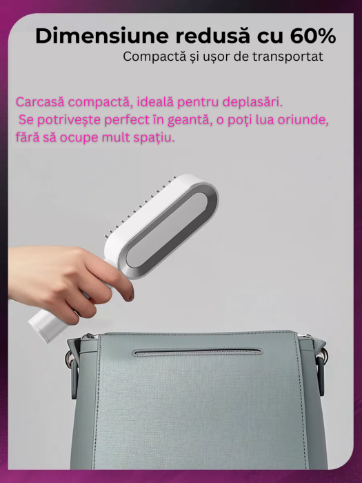 Pieptene auto-curăţare cu masaj pentru scalp şi efect antistatic [6]