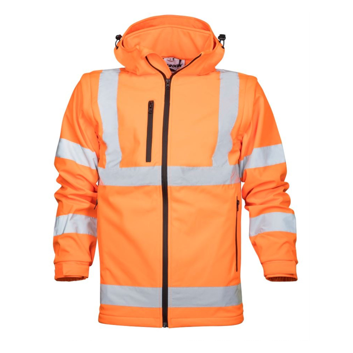 Jacheta softshell reflectorizanta 2 in 1 portocaliu [1]