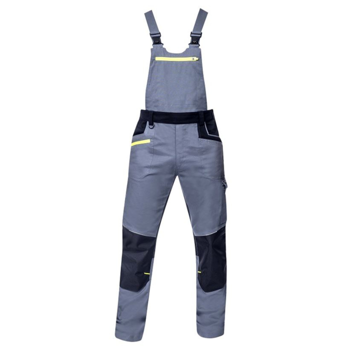 Pantaloni salopeta cu pieptar Ardon 4xStretch gri deschis [1]