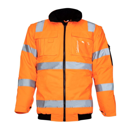 Îmbrăcăminte reflectorizantă - Geaca reflectorizanta cu maneci detasabile Howard portocaliu