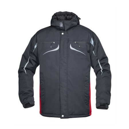 Jachete şi Geci - Jacheta de iarna Philip negru cu rosu