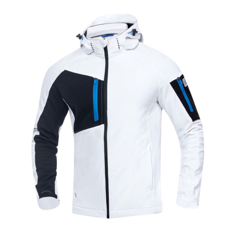 Jachete softshell - Jacheta softshell cu gluga Ardon Cityconic alb