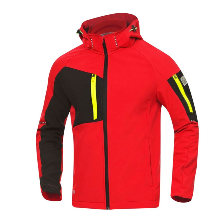 Jachete softshell - Jacheta softshell cu gluga Ardon Cityconic rosu