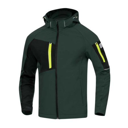 Jachete softshell - Jacheta softshell cu gluga Ardon Cityconic verde