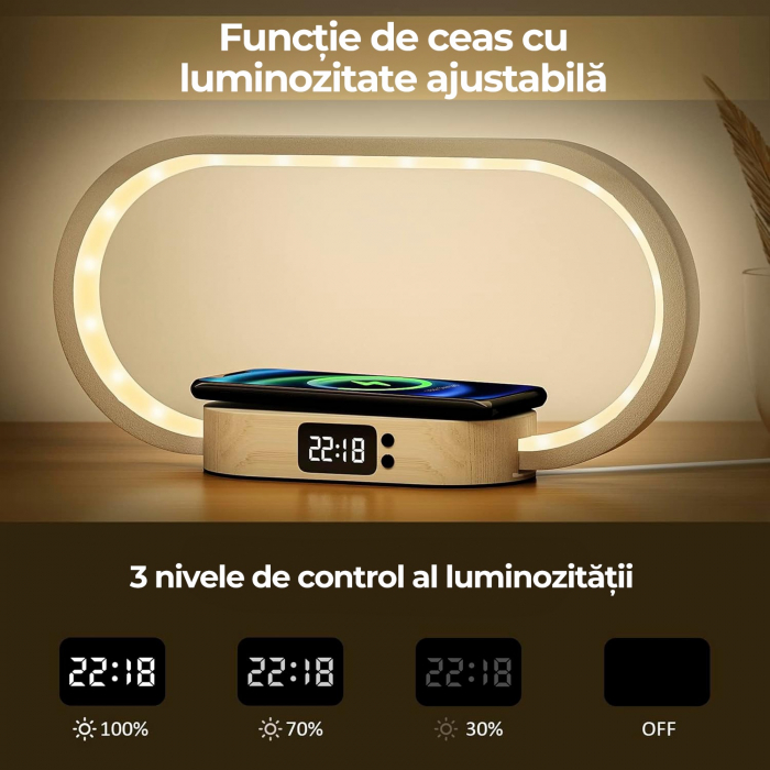 Lampa de birou si masa cu incarcare wireless [6]
