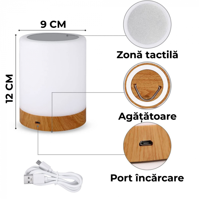 Lampa de veghe cu control tactil - 1 Buc. [5]