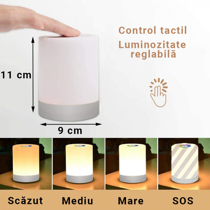 Lampa de veghe cu control tactil - 1 Buc. [11]