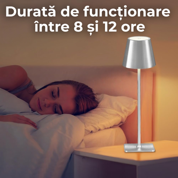 Lampi de masa touch led - Set 2 Buc.  Argintiu [6]