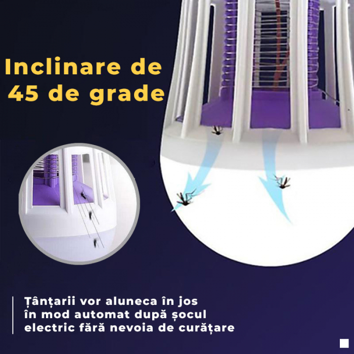 Set 4 becuri LED 2 in 1 cu lampa UV - Anti insecte [5]