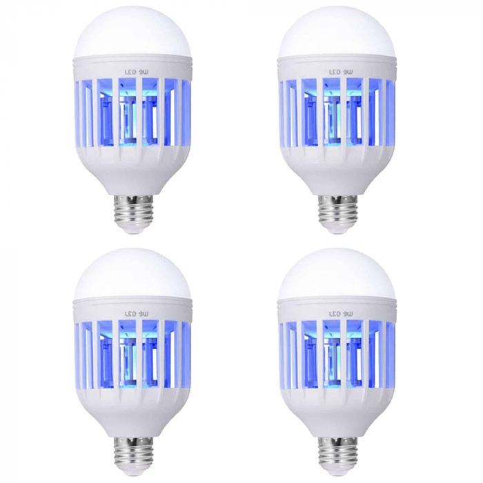 Set 4 becuri LED 2 in 1 cu lampa UV - Anti insecte [1]