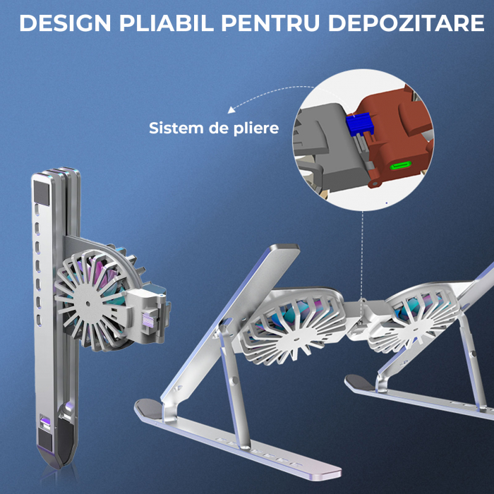 Suport pentru laptop -  1 Buc Argintiu Deschis [4]