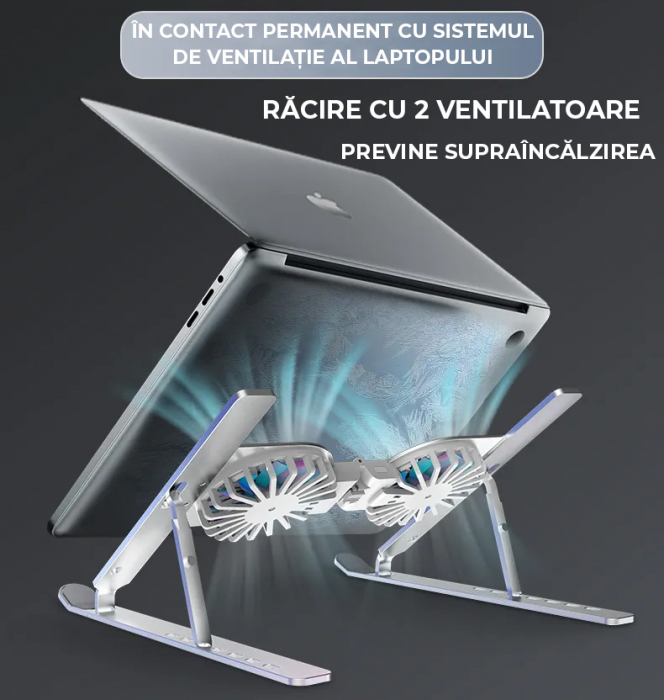 Suport pentru laptop -  1 Buc Argintiu Deschis [2]