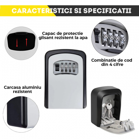 Set 4 cutii cu cifru- 130x100x50 mm [4]