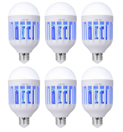 Becuri cu lampa UV - Set 6 becuri LED 2 in 1 lampa UV  9W- 6 Buc