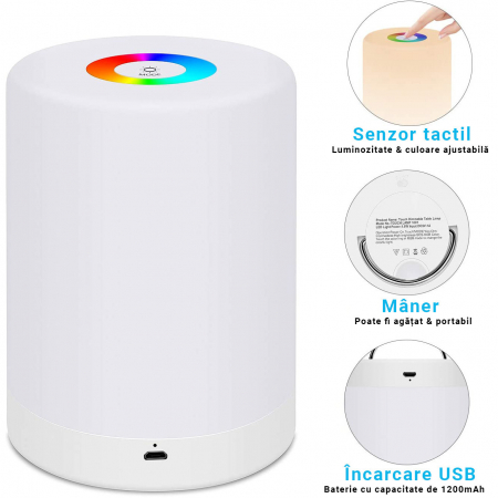 Lampa de veghe cu control tactil - 1 Buc. [3]