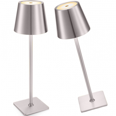 Lampi - Lampi de masa touch led - Set 2 Buc.  Argintiu