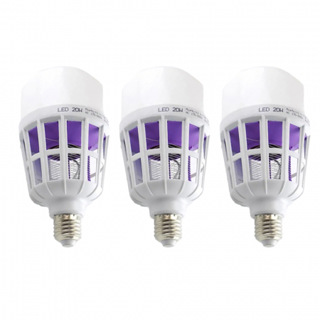 Becuri cu lampa UV - Set 3 becuri - anti insecte