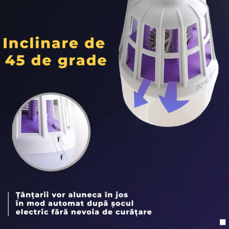 Set 4 becuri LED 2 in 1 cu lampa UV - Anti insecte [5]