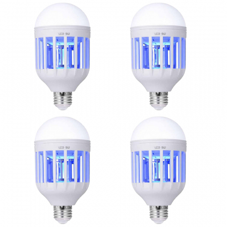 Becuri cu lampa UV - Set 4 becuri LED 2 in 1 cu lampa UV - Anti insecte
