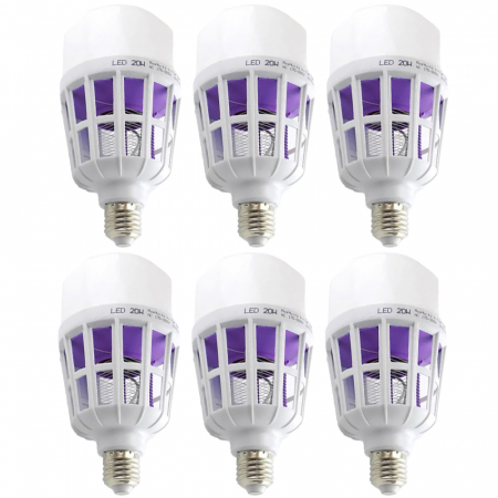 Becuri cu lampa UV - Set 6 becuri LED 2 in 1 lampa UV - 6 Buc
