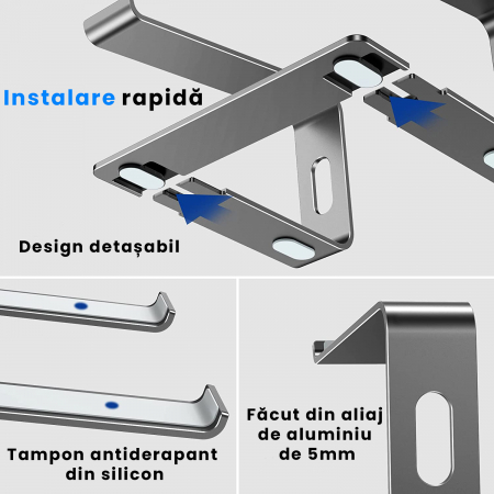 Suport pentru laptop -  1 Buc Argintiu inchis [6]