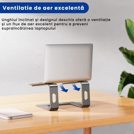 Suport pentru laptop -  1 Buc Argintiu inchis [4]