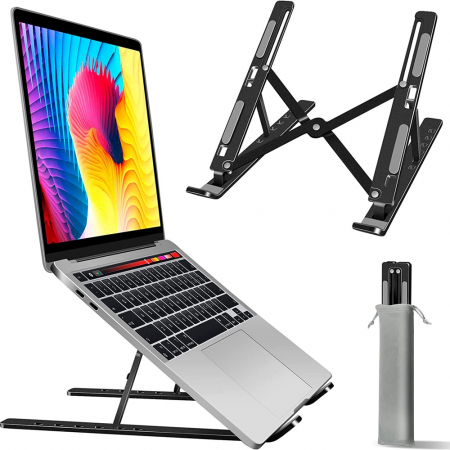 Suport pentru laptop reglabil - 1 Buc. Negru [8]