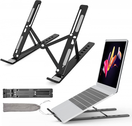 Suporturi laptop - Suport pentru laptop reglabil - 1 Buc. Negru