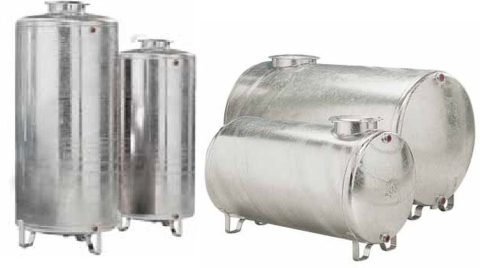 Rezervoare galvanizate - Rezervor zincat vertical 125 litri