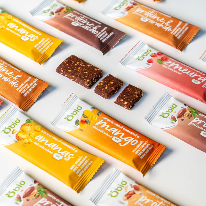 Baton cu hrișcă germinată, proteine și cacao bio 35g Obio [3]