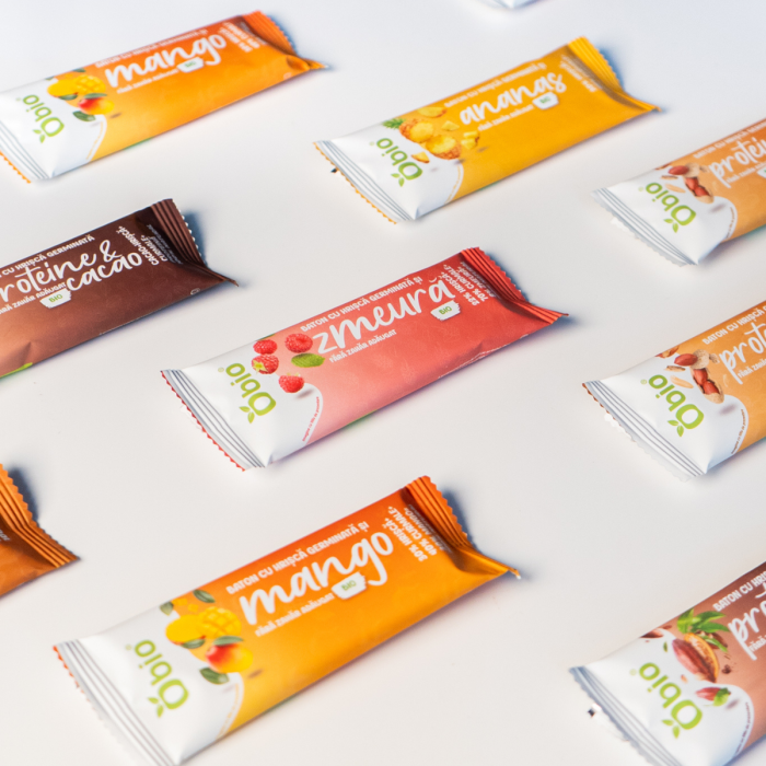 Baton cu hrișcă germinată și mango bio 35g Obio [5]