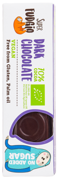 Baton de ciocolată neagră bio 40g Super Fudgio [2]