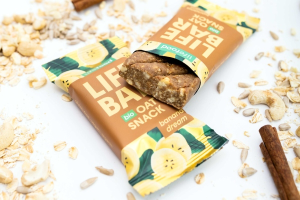 Baton de ovăz cu banane bio 40g Lifebar [2]