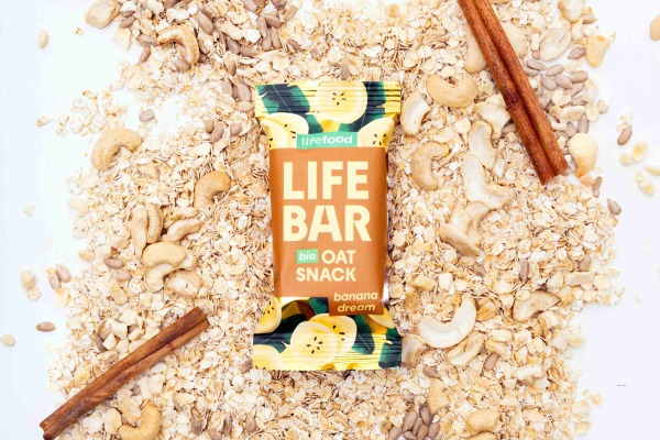 Baton de ovăz cu banane bio 40g Lifebar [3]