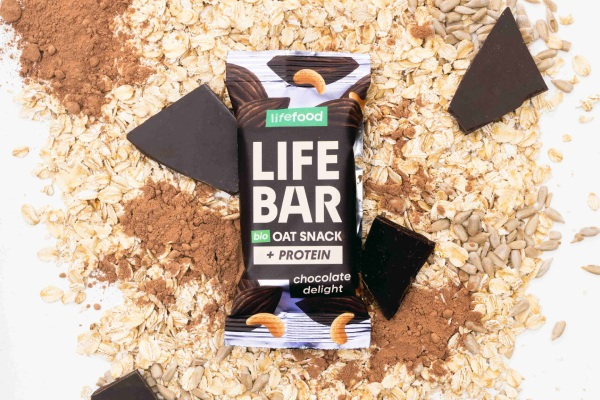 Baton proteic de ovăz cu ciocolată bio 40g Lifebar [3]