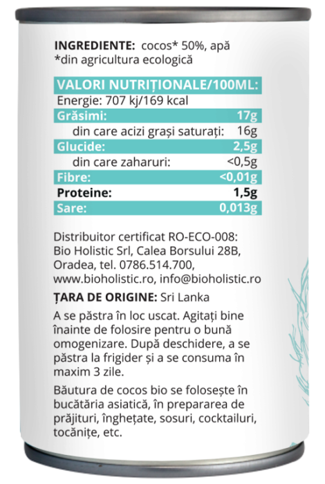 Băutură de cocos bio 400 ml Obio [2]