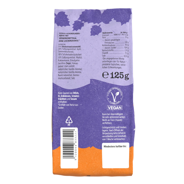 Biscuiți din ovăz cu ciocolată 125g Birkengold [3]